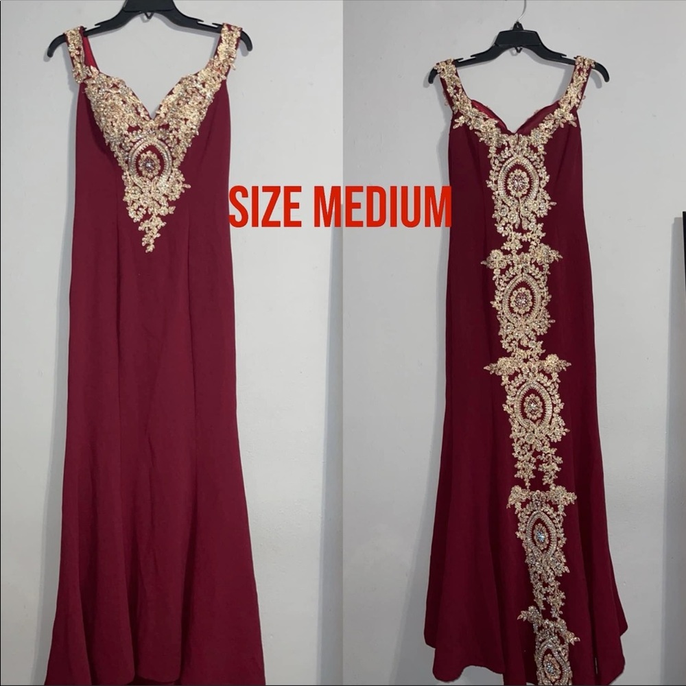 Burgandy Prom Dress Off Shoulder